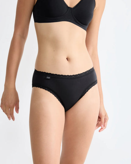 Sloggi Hipster 3er Pack 24/7 Cotton Lace 2+1 schwarz