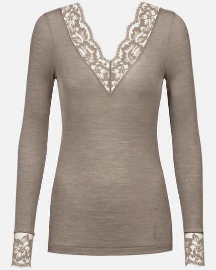 Mey Langarm mit Spitze Wool Love