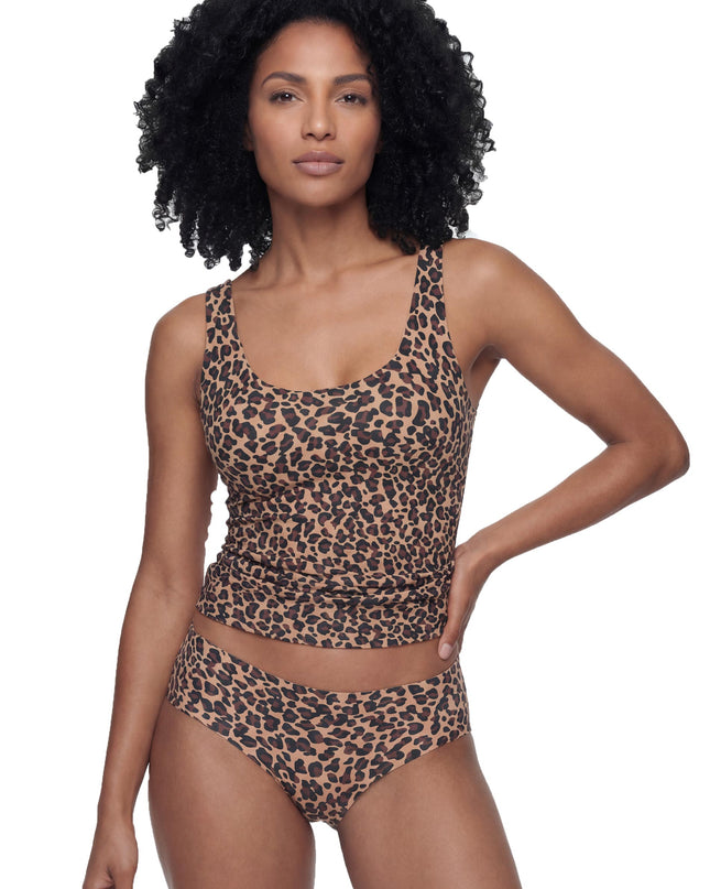 Mey Top Invisibles Leo-Print cream tan