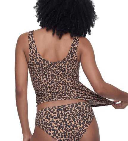 Mey Top Invisibles Leo-Print cream tan