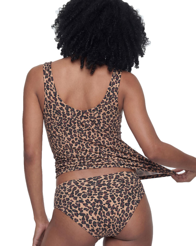 Mey Top Invisibles Leo-Print cream tan