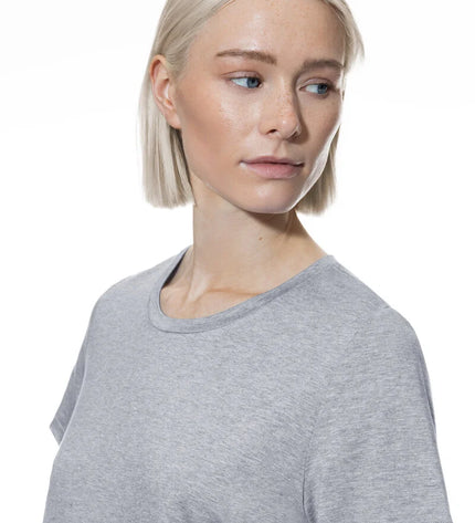 Mey Kurzarm Pyjama Oberteil Easy Night hellgrau