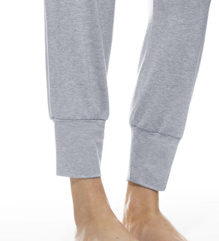 Mey knöchellange Pyjama Hose Easy Night hellgrau