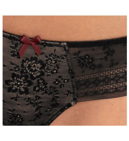 Rosa Faia Fleur String schwarz