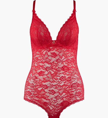 Aubade Body mit Bügel Rosessence rot gala