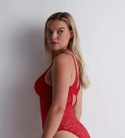 Aubade Body mit Bügel Rosessence rot gala