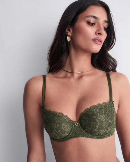 Aubade gemoldeter Halbschalen BH Rosessence moss