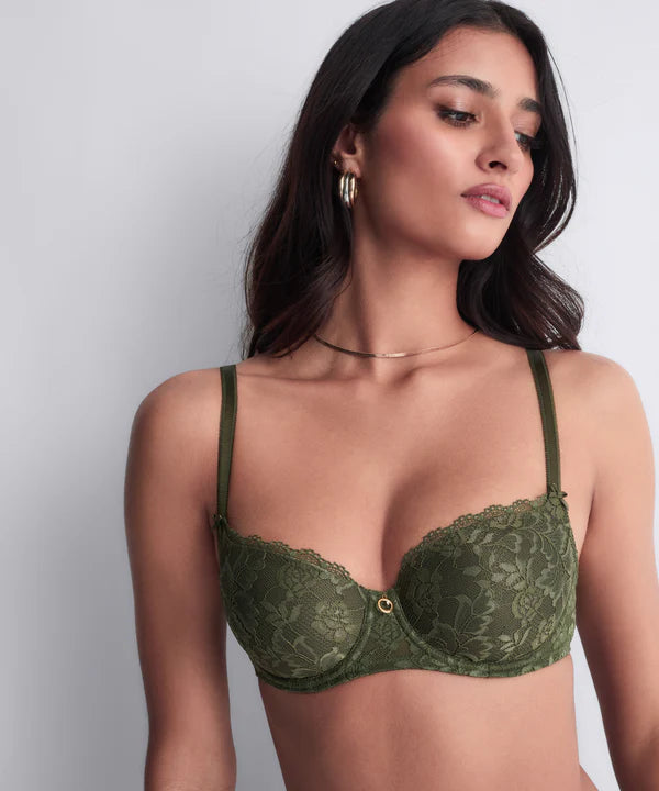 Aubade gemoldeter Halbschalen BH Rosessence moss