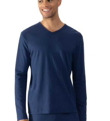 Mey Men Pyjama Oberteil langarm Solid Night