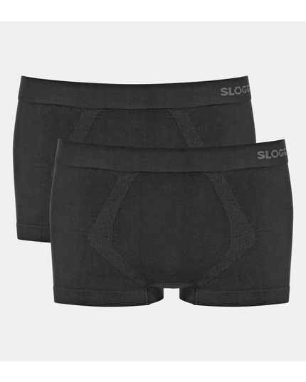 Sloggi Men 2er Pack Boxershorts Go Smooth in schwarz