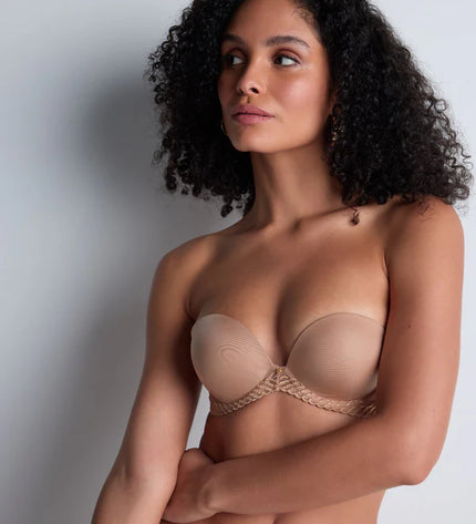 Aubade trägerloser Bandeau BH Sheer Emotion sand