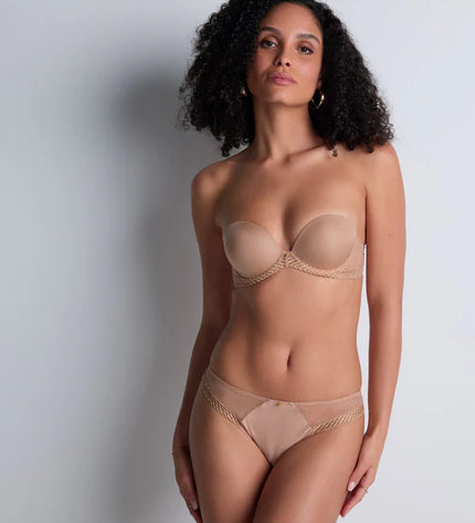 Aubade trägerloser Bandeau BH Sheer Emotion sand