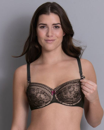 Anita Maternity Fleur Still-BH mit Bügel schwarz