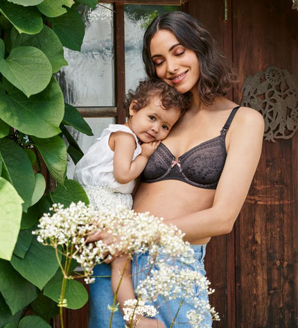 Anita Maternity Fleur Still-BH mit Bügel anthrazit