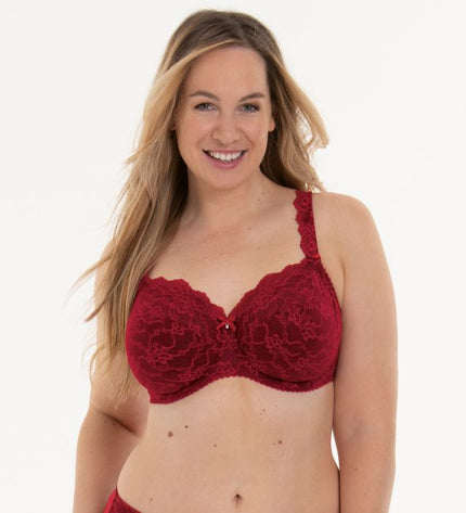 Reggiseno con ferretto Rosa Faia Bobette, colore rubino.
