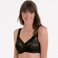 Reggiseno comfort senza ferretto Rosa Faia Bobette nero.