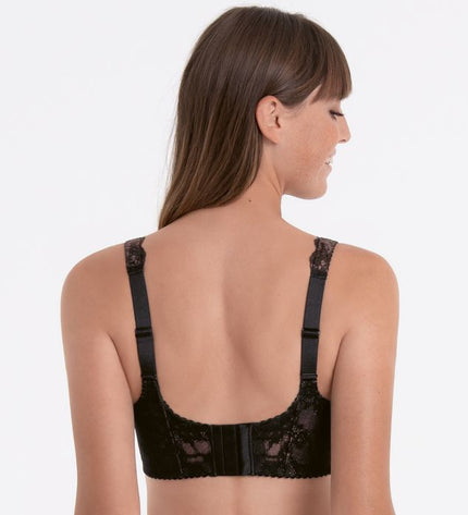 Reggiseno comfort senza ferretto Rosa Faia Bobette nero.