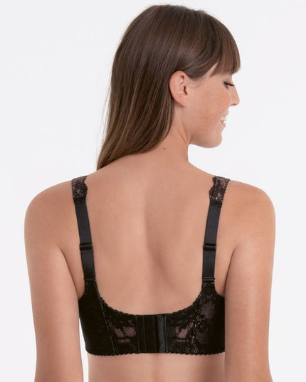 Reggiseno comfort senza ferretto Rosa Faia Bobette nero.