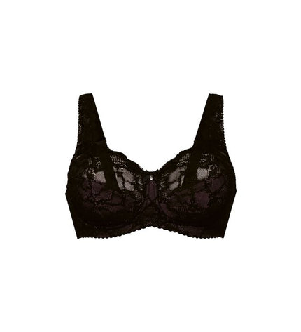 Reggiseno comfort senza ferretto Rosa Faia Bobette nero.