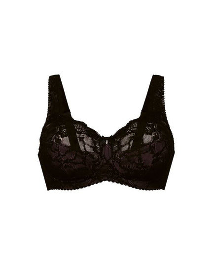 Reggiseno comfort senza ferretto Rosa Faia Bobette nero.