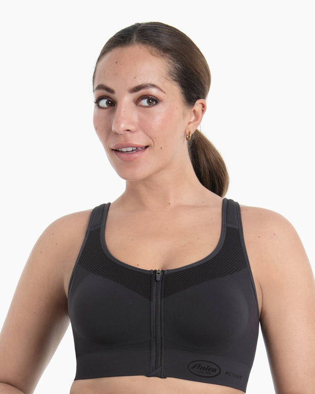 Anita Active Easy Move Zip Sport BH carbon grey