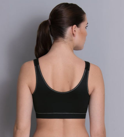 Anita Active Sport BH ohne Bügel mit Vorderverschluss Frontline open schwarz