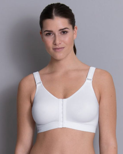 Anita Active Sport BH ohne Bügel mit Vorderverschluss Frontline open weiss