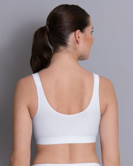 Anita Active Sport BH ohne Bügel mit Vorderverschluss Frontline open weiss