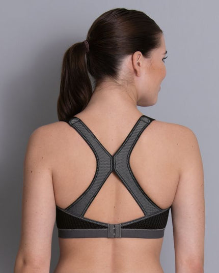 Anita Active DYNAMIX STAR - Sport-BH mit X-Back, Maximum Support schwarz/anthrazit