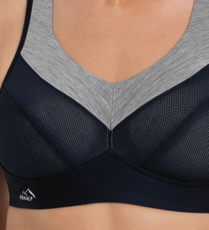 Anita active PanAlp™ Merinowolle Sport-BH black/melange