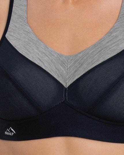 Anita active PanAlp™ Merinowolle Sport-BH black/melange