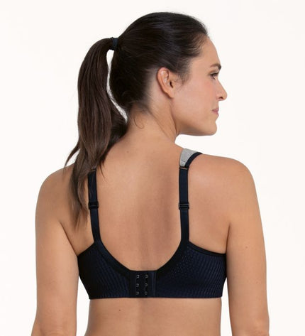 Anita active PanAlp™ Merinowolle Sport-BH black/melange