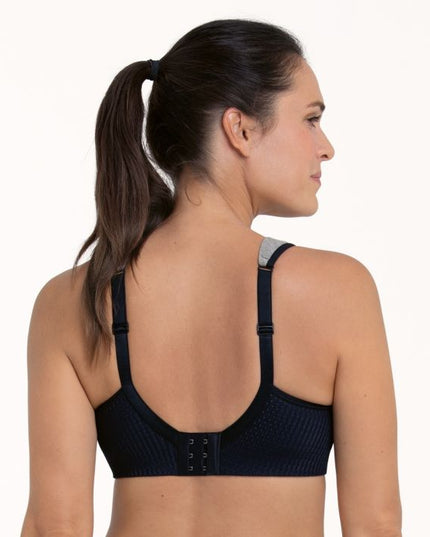 Anita active PanAlp™ Merinowolle Sport-BH black/melange