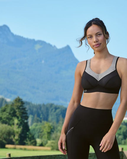 Anita active PanAlp™ Merinowolle Sport-BH black/melange