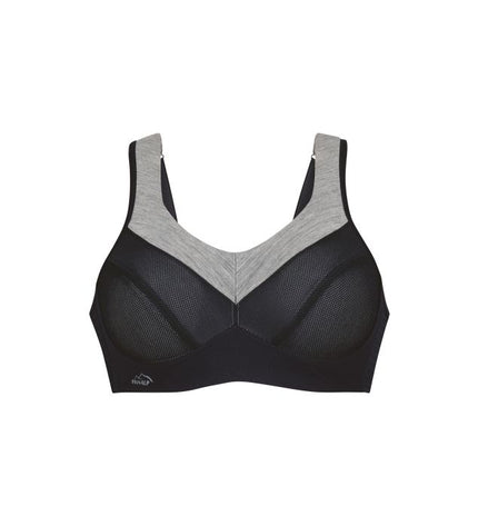 Anita active PanAlp™ Merinowolle Sport-BH black/melange