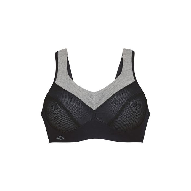 Anita active PanAlp™ Merinowolle Sport-BH black/melange