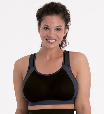 Anita Active EXTREME CONTROL PLUS – Big Cup Sport-BH ohne Bügel schwarz/anthrazit