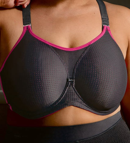 Anita Active PERFORMANCE WIREX – Sport-BH mit Bügel anthrazit/pink