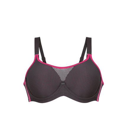 Anita Active PERFORMANCE WIREX – Sport-BH mit Bügel anthrazit/pink