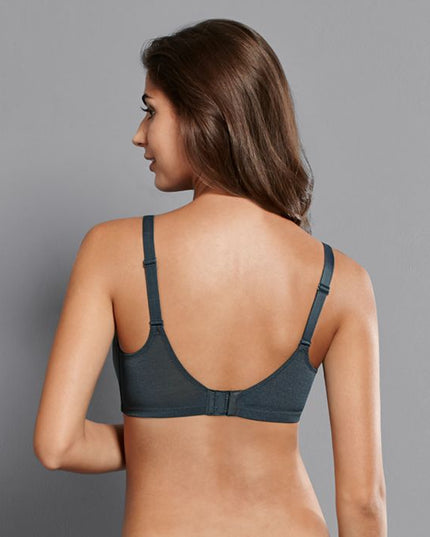 Anita Care Fleur Prothesen-BH ohne Bügel ungefüttert anthrazit