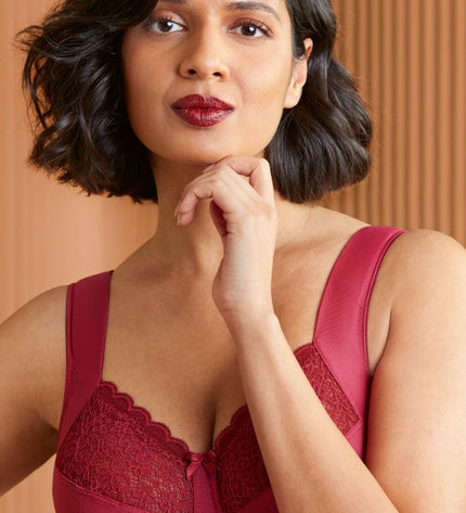 Anita Havanna Entlastungs-BH ohne Bügel dark red