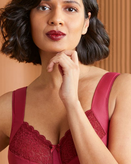 Anita Havanna Entlastungs-BH ohne Bügel dark red