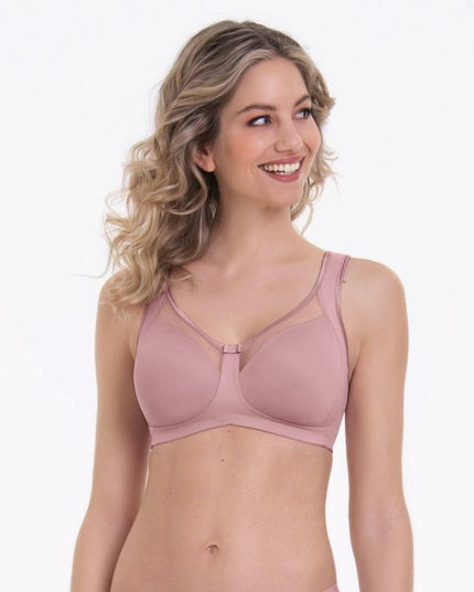 Reggiseno comfort Anita senza ferretto, modellato, Clara, color legno di rosa.