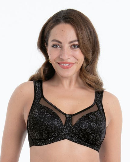 Anita Clara Art Komfort BH ohne Bügel gemoldet schwarz / anthrazit