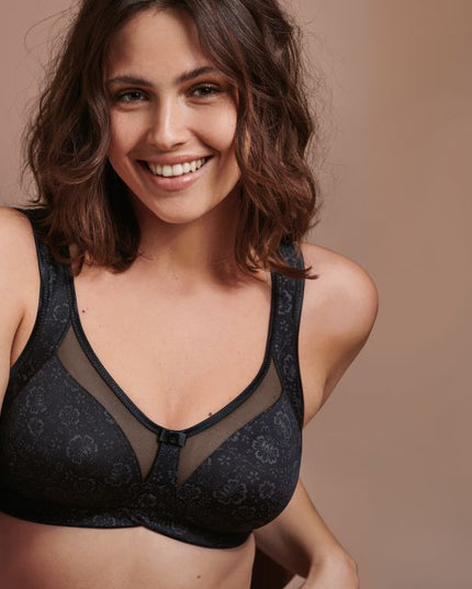Anita Clara Art Komfort BH ohne Bügel gemoldet schwarz / anthrazit