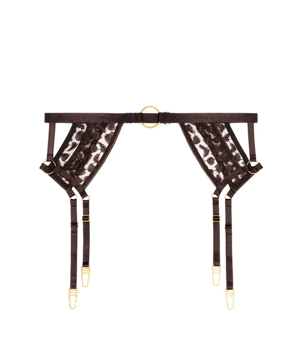 Aubade Strumpfhalter Crazy in Love satin brown