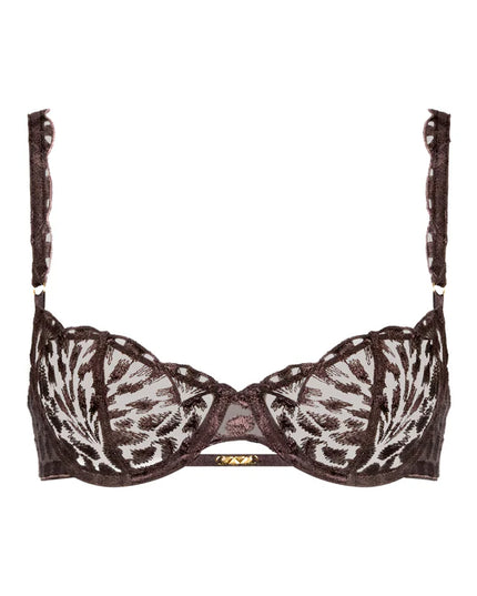 Aubade Halbschalen BH mit Bügel Crazy in Love satin brown