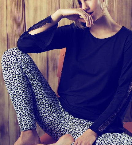 Lisca Pyjama mit Leggings und Tunika Kiss me