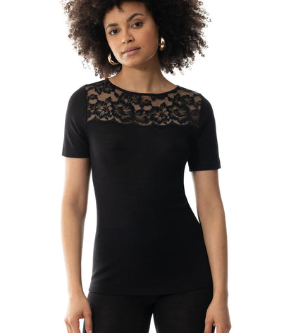 Mey T-Shirt mit Spitze Wool Love