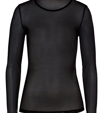Hanro Langarm Shirt Smooth Illusion schwarz